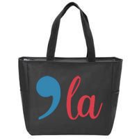 Comma La 2024 Funny Zip Tote Bag