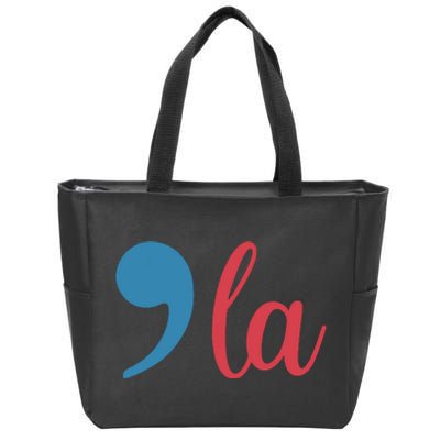 Comma La 2024 Funny Zip Tote Bag