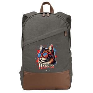 Cat Ladies 2024 Kamala Harris The Presidential Campaign Cotton Canvas Backpack