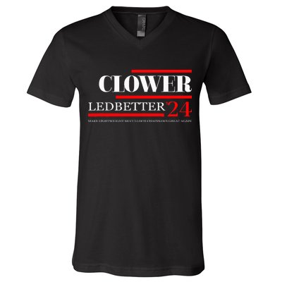 Clower Ledbetter 2024 Make Great Again V-Neck T-Shirt
