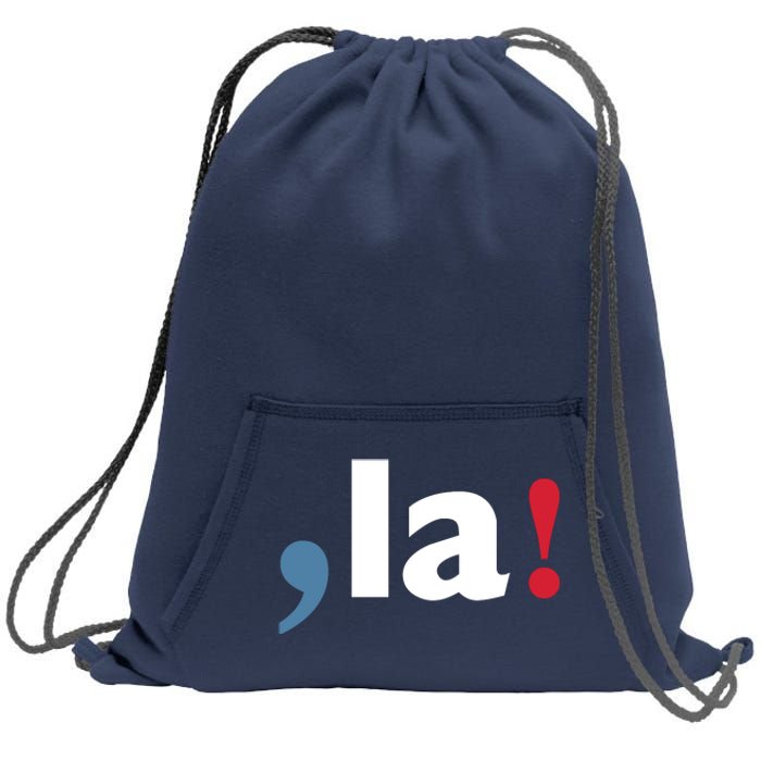 Comma + La 2024 Kamala Harris Sweatshirt Cinch Pack Bag