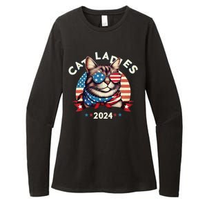 Cat Ladies 2024 The Presidential Campaign Kamala Harris 2024 Womens CVC Long Sleeve Shirt