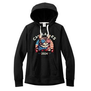 Cat Ladies 2024 The Presidential Campaign Kamala Harris 2024 Women's Fleece Hoodie