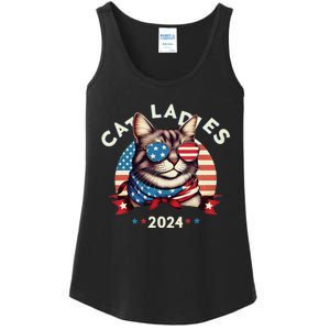 Cat Ladies 2024 The Presidential Campaign Kamala Harris 2024 Ladies Essential Tank