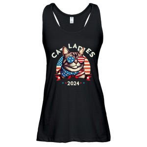 Cat Ladies 2024 The Presidential Campaign Kamala Harris 2024 Ladies Essential Flowy Tank