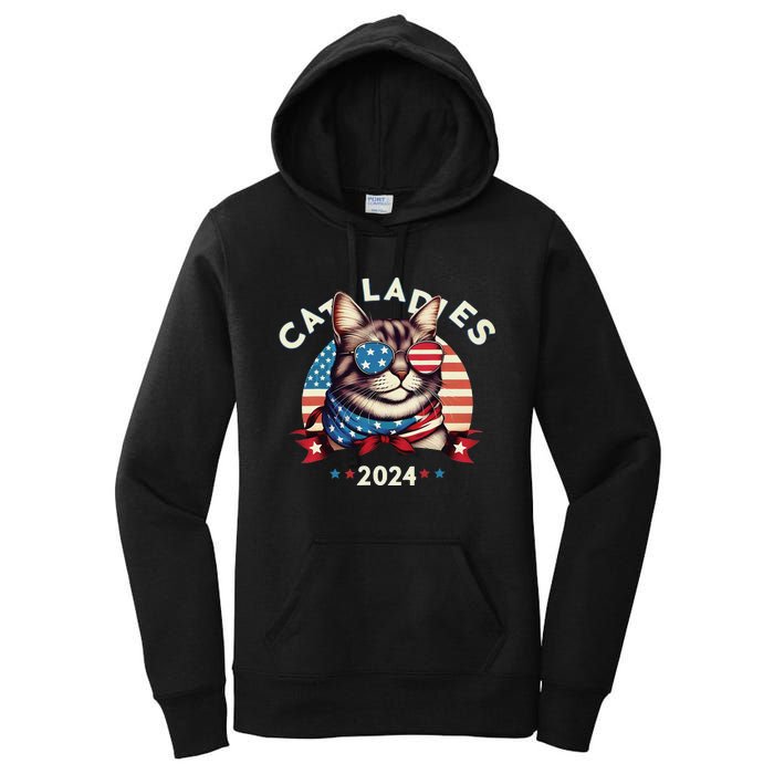 Cat Ladies 2024 The Presidential Campaign Kamala Harris 2024 Women's Pullover Hoodie