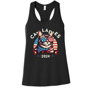 Cat Ladies 2024 The Presidential Campaign Kamala Harris 2024 Women's Racerback Tank