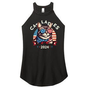 Cat Ladies 2024 The Presidential Campaign Kamala Harris 2024 Women's Perfect Tri Rocker Tank