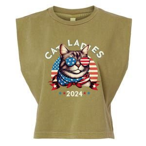 Cat Ladies 2024 The Presidential Campaign Kamala Harris 2024 Garment-Dyed Women's Muscle Tee