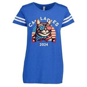 Cat Ladies 2024 The Presidential Campaign Kamala Harris 2024 Enza Ladies Jersey Football T-Shirt