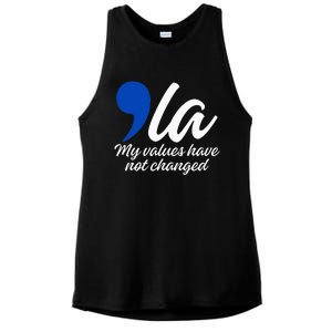 Comma La 2024 My Values Have Not Changed Funny Ladies PosiCharge Tri-Blend Wicking Tank