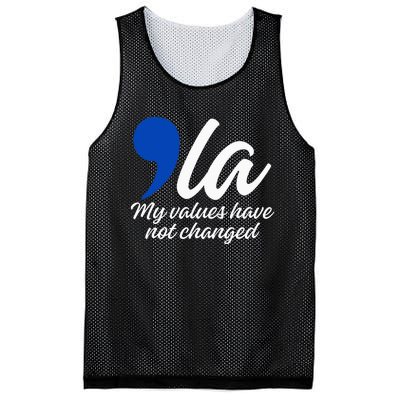 Comma La 2024 My Values Have Not Changed Funny Mesh Reversible Basketball Jersey Tank