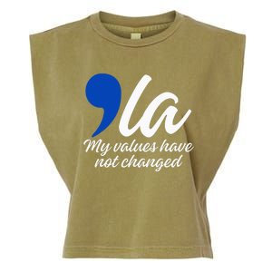 Comma La 2024 My Values Have Not Changed Funny Garment-Dyed Women's Muscle Tee