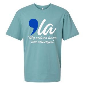 Comma La 2024 My Values Have Not Changed Funny Sueded Cloud Jersey T-Shirt