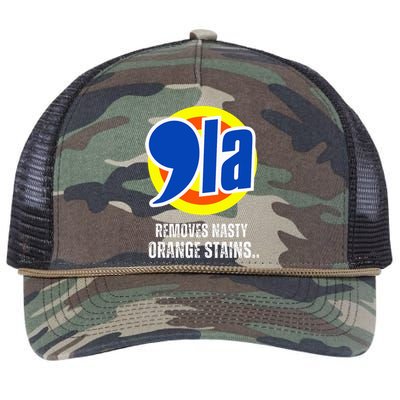 Comma La 2024 Funny Orange Trump Retro Rope Trucker Hat Cap