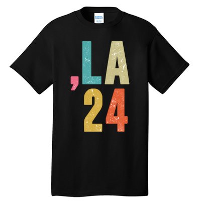 Comma La 24 Kamala 2024 Fun Retro Style Tall T-Shirt