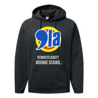 Comma La 2024 Funny Orange Trump Performance Fleece Hoodie