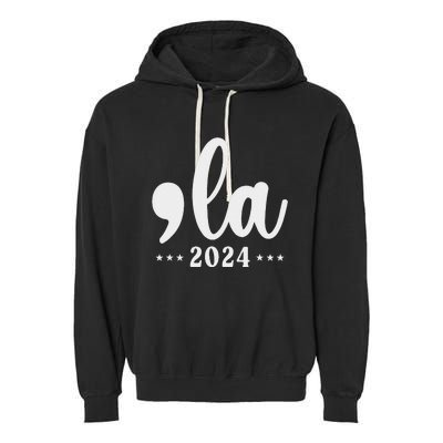 Comma La 24 Kamala Harris Madam President Garment-Dyed Fleece Hoodie