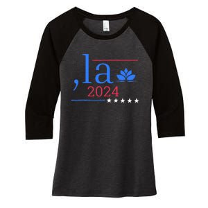 Comma La 2024 Women's Tri-Blend 3/4-Sleeve Raglan Shirt