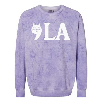 Comma La 2024 President Cat Ladies For Kamala Harris 2024 Colorblast Crewneck Sweatshirt