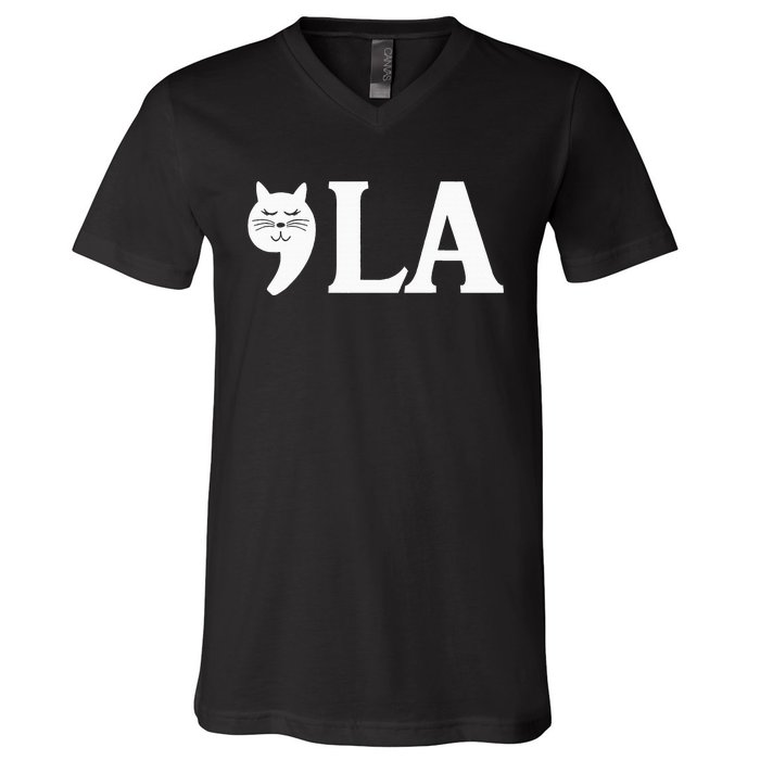 Comma La 2024 President Cat Ladies For Kamala Harris 2024 V-Neck T-Shirt