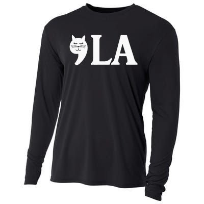 Comma La 2024 President Cat Ladies For Kamala Harris 2024 Cooling Performance Long Sleeve Crew