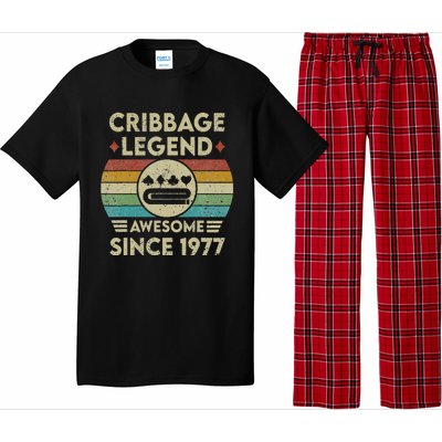 Cribbage Legend 45 Years Old Awesome Since 1977 Cribbage Pajama Set