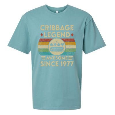 Cribbage Legend 45 Years Old Awesome Since 1977 Cribbage Sueded Cloud Jersey T-Shirt