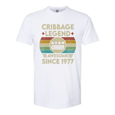 Cribbage Legend 45 Years Old Awesome Since 1977 Cribbage Softstyle® CVC T-Shirt