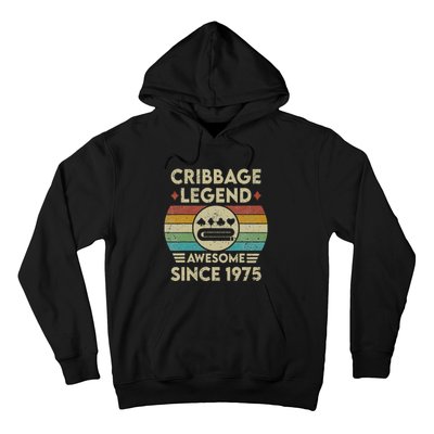 Cribbage Legend 47 Years Old Awesome Since 1975 Cribbage Hoodie