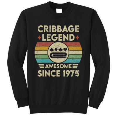 Cribbage Legend 47 Years Old Awesome Since 1975 Cribbage Sweatshirt