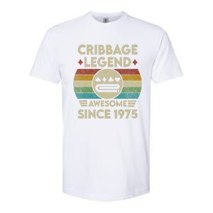 Cribbage Legend 47 Years Old Awesome Since 1975 Cribbage Softstyle CVC T-Shirt