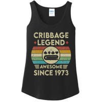 Cribbage Legend 49 Years Old Awesome Since 1973 Cribbage Ladies Essential Tank