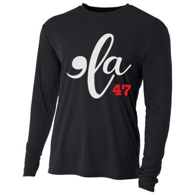 Comma La 47 Kamala For President 2024 Election Funny Cooling Performance Long Sleeve Crew