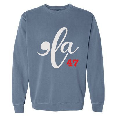 Comma La 47 Kamala For President 2024 Election Funny Garment-Dyed Sweatshirt