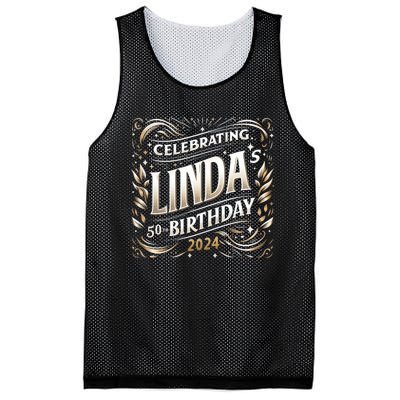 Celebrating LindaS 50th Birthday 2024 Mesh Reversible Basketball Jersey Tank