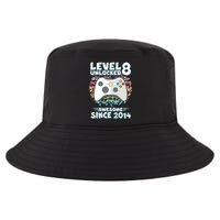 Cool Level 8 Unlocked Awesome Since 2014 Gamer Cool Comfort Performance Bucket Hat