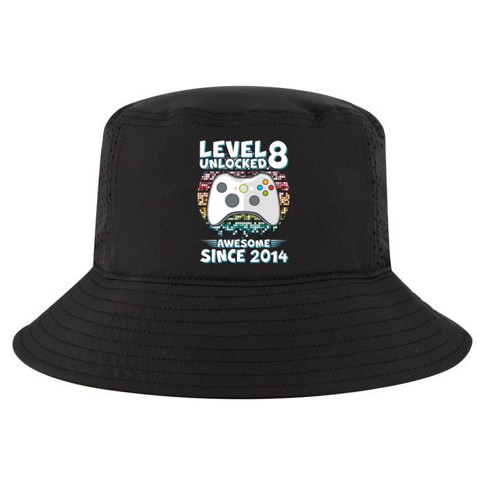 Cool Level 8 Unlocked Awesome Since 2014 Gamer Cool Comfort Performance Bucket Hat