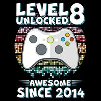 Cool Level 8 Unlocked Awesome Since 2014 Gamer Impact Tech Backpack