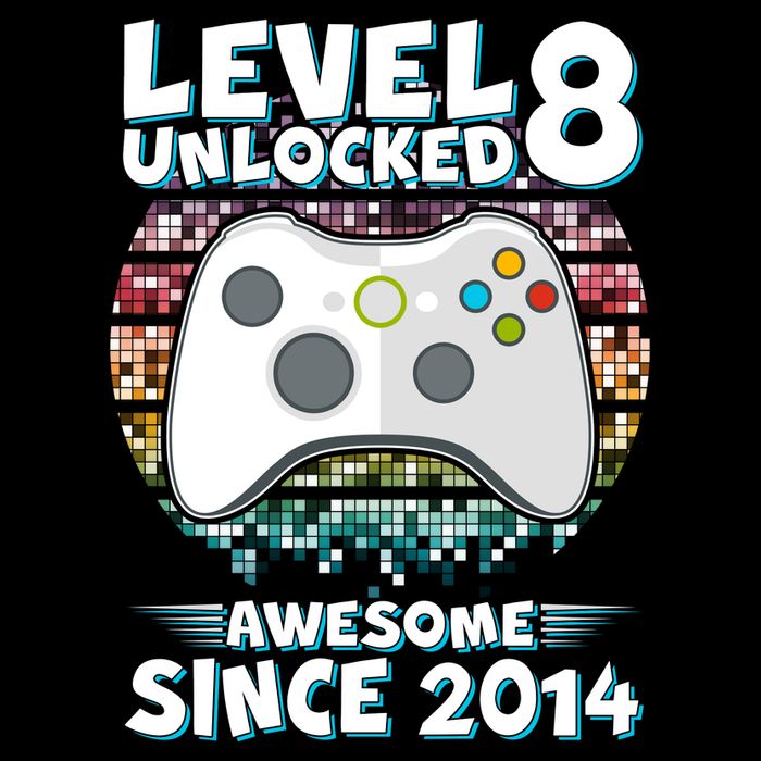Cool Level 8 Unlocked Awesome Since 2014 Gamer Impact Tech Backpack