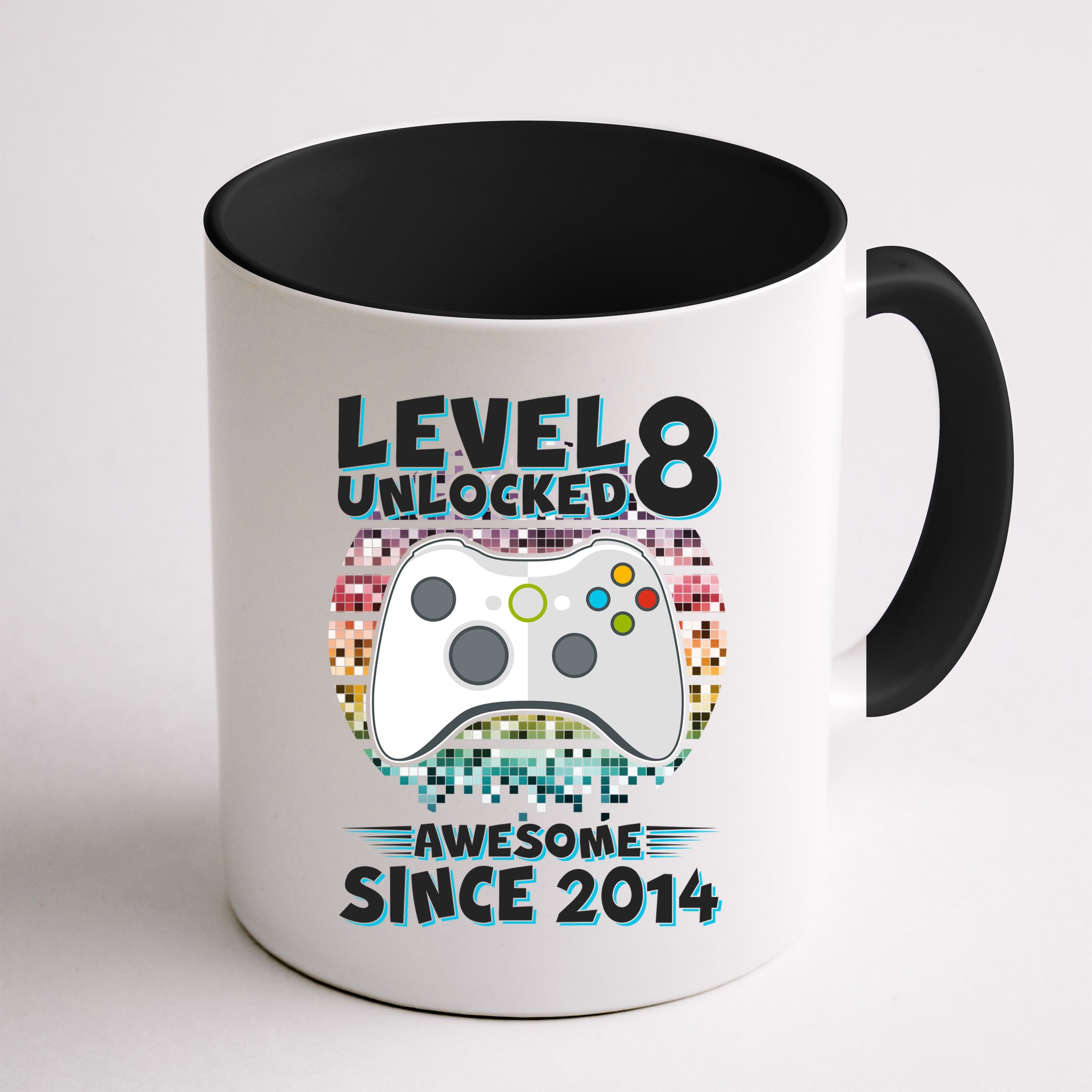 Cool Level 8 Unlocked Awesome Since 2014 Gamer Mug