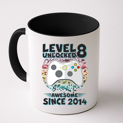Cool Level 8 Unlocked Awesome Since 2014 Gamer Mug