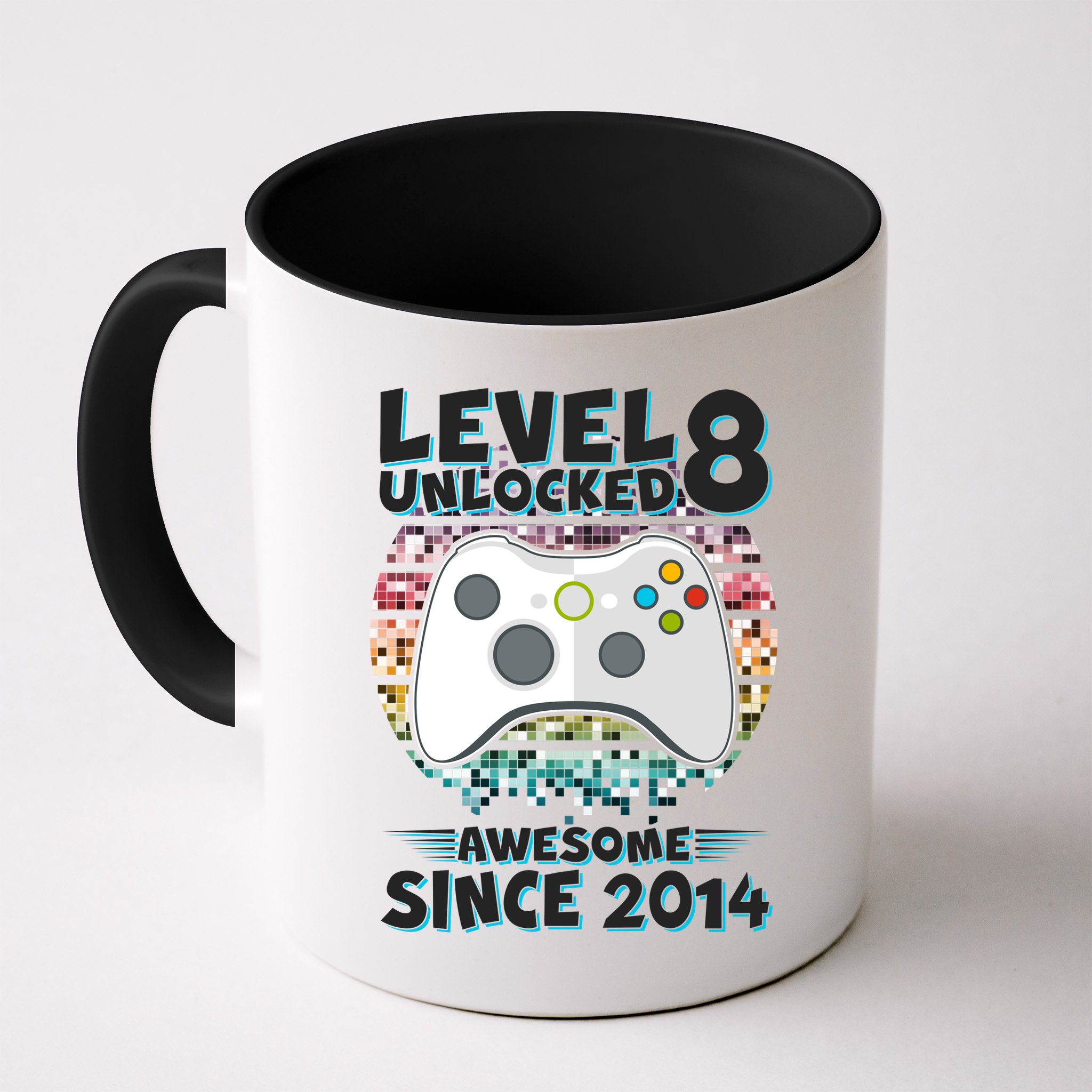 Cool Level 8 Unlocked Awesome Since 2014 Gamer Mug