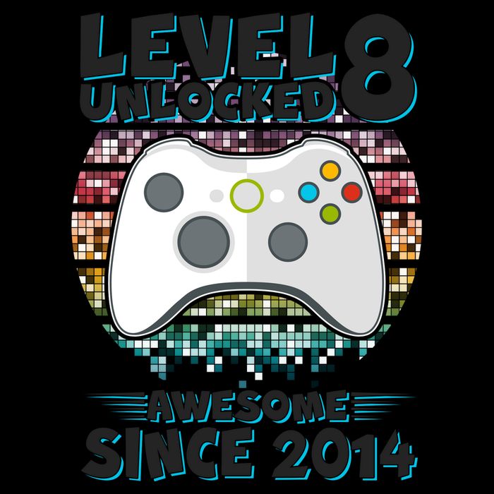 Cool Level 8 Unlocked Awesome Since 2014 Gamer Mug