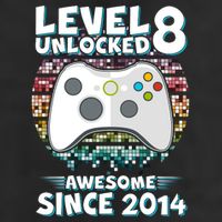 Cool Level 8 Unlocked Awesome Since 2014 Gamer Hat