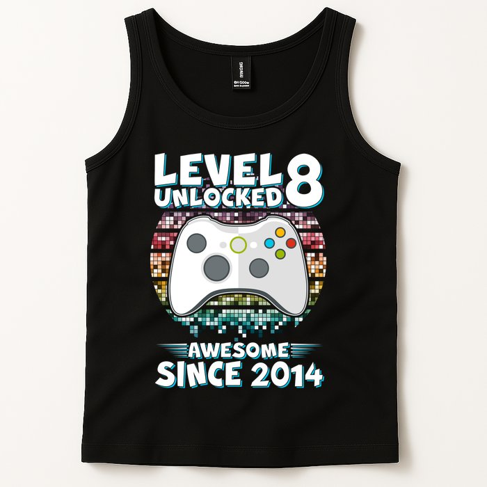 Cool Level 8 Unlocked Awesome Since 2014 Gamer Tank Top