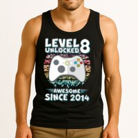 Cool Level 8 Unlocked Awesome Since 2014 Gamer Tank Top
