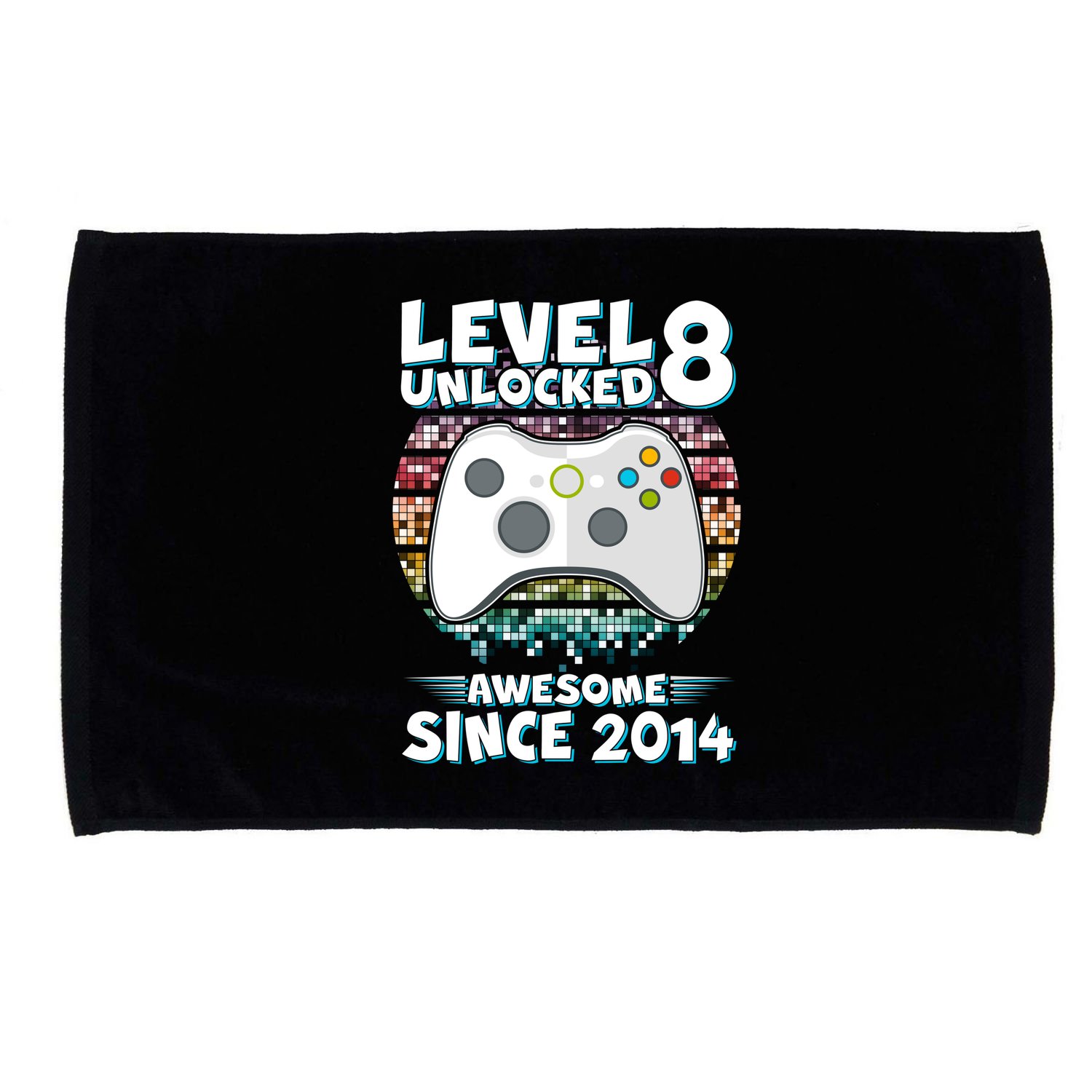 Cool Level 8 Unlocked Awesome Since 2014 Gamer Microfiber Hand Towel