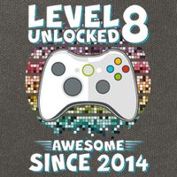 Cool Level 8 Unlocked Awesome Since 2014 Gamer Cotton Canvas Backpack