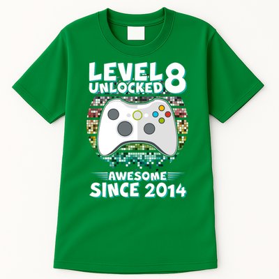 Cool Level 8 Unlocked Awesome Since 2014 Gamer Tall T-Shirt
